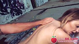 I'm thrilled watching Candy Alexa’s big natural tits banged at Berlin airport outdoor