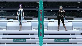 stranded in space, picking camilla with huge tits