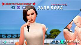 Jade rosa in passionpool sims 4, cum and pool fun