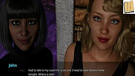 coach checking up on natalie