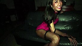 Young curvy ladyboy feels intense pleasure from huge cock anal fucking