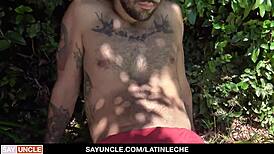 Latinleche - Latino Cuties With Tattoos Banging Each Other By The Pool