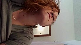 Curious about a steamy bathroom quickie with a busty wife?