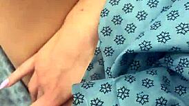 Public Hospital Masturbation and Handjob Caught on Phone with Big Cumshot