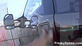 Horny wet teen whore's tight slit gets ramped hard