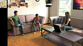 Wife and stepmother engage in erotic game