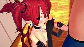 i watch etna disgaea take off her bikini to fuck in this hentai, it's so hot!