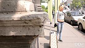 Blondie Angel Black Spreads Her Legs! Get His Hard Dick Up Her Tight Ass!