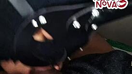 Hot teen college girl teases with deep blowjob and handjob on big cock