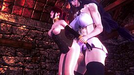 Raiden Shogun And Pyra In An Intriguing Encounter