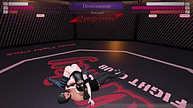 Gawthicc Battles Julia in Kinky Fight Club with Wild Moves.