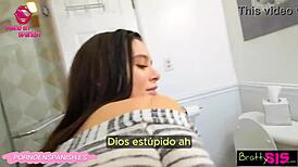 I follow my stepsister and surprise her with doggystyle