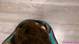 Sexy student SENSUALLY SUCKING her husband's BIG DICK