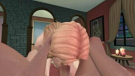 Ona nastavlja da puši sa intenzivnim lepljivim face fuckom