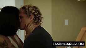 Wow, Exotic Vanessa Sky Bangs Her Stepbrother Robby Echo In Taboo Group Sex!