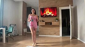 POV Teen Blowjob From Busty 18yo Brunette