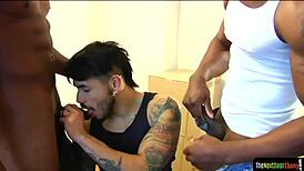 Jock sucking big black cocks!