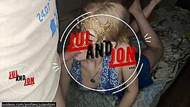 This hot teen 18+ blonde sucks a big dick and rides him to a real orgasm