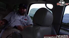 British Teen Student with Small Tits Picked Up for a Wild Ride.