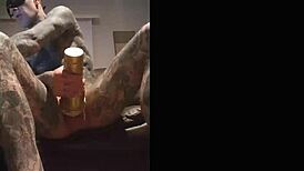 Hot fleshlight tat jack session.