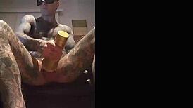 Hot fleshlight tat jack session.