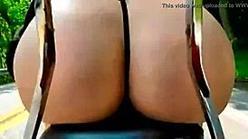 Mini-skirt fail! Motorcycle ride exposes thong in shocking hidden cam footage!