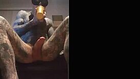 Hot fleshlight tat jack session.