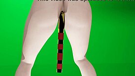 android 18 animation test featuring dildo play