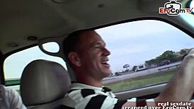 British Teen Student with Small Tits Picked Up for a Wild Ride.