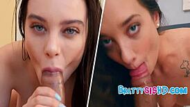 Who will the big ass natural stepsister get the load from?