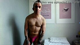 Bodybuilder’s solo performance on June 25th, gay porn video