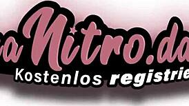 Horny Brunette Kneels For Hard Titty Fuck And Cum In Mouth!