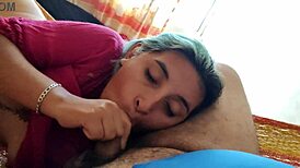 oral blowjob to my horny hairy husband at home