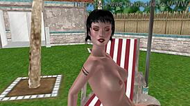 Animated 3D Lesbian Scene With Cute Girl Licking Pussy