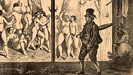 This vintage erotic illustration from retro anime is fascinating