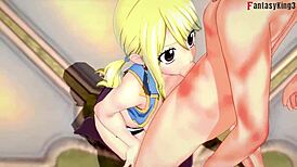 in fairy tail, lucy heartfilia sucks dick in sheer outfit full version