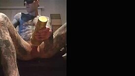 Hot fleshlight tat jack session.