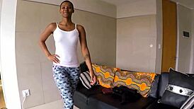 Ebony Amateur Casting Turns Into Outdoor Pussy Blasting at AfricanCasting