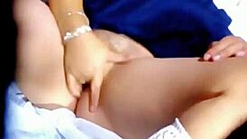 teen latina caught getting off after class by shocked neighbor