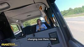 why does the cute canadian strip in the fake taxi?