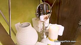 Filming As I Fuck This Hot Blonde During Massage