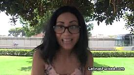 Hey, She Flashed Her Big Tits Outdoors And Got Fucked In The Casting