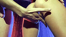 Monika Fox Performs Striptease, Clothes Ripped, Hairless Pussy Fucked In Rain Shower With Pierced Nipples And Tattoos