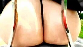 Mini-skirt fail! Motorcycle ride exposes thong in shocking hidden cam footage!