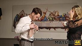 Mature4k Sexy Woman Seduces with Shaved Curves