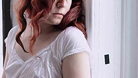 mormon redhead rubbing her hairy pussy solo... so hot 🔥