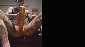 Hot fleshlight tat jack session.