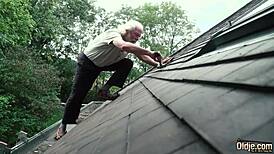 Holy Hell, 70-Year-Old Grandpa Bangs 18-Year-Old Girl Who Moans and Swallows!