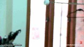 Bound Dom Gets Fucked Hard in Toilet.