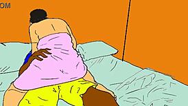 Why is the African nailcutter so horny? He craves big black cocks and foot worship in this gay hentai fetish.